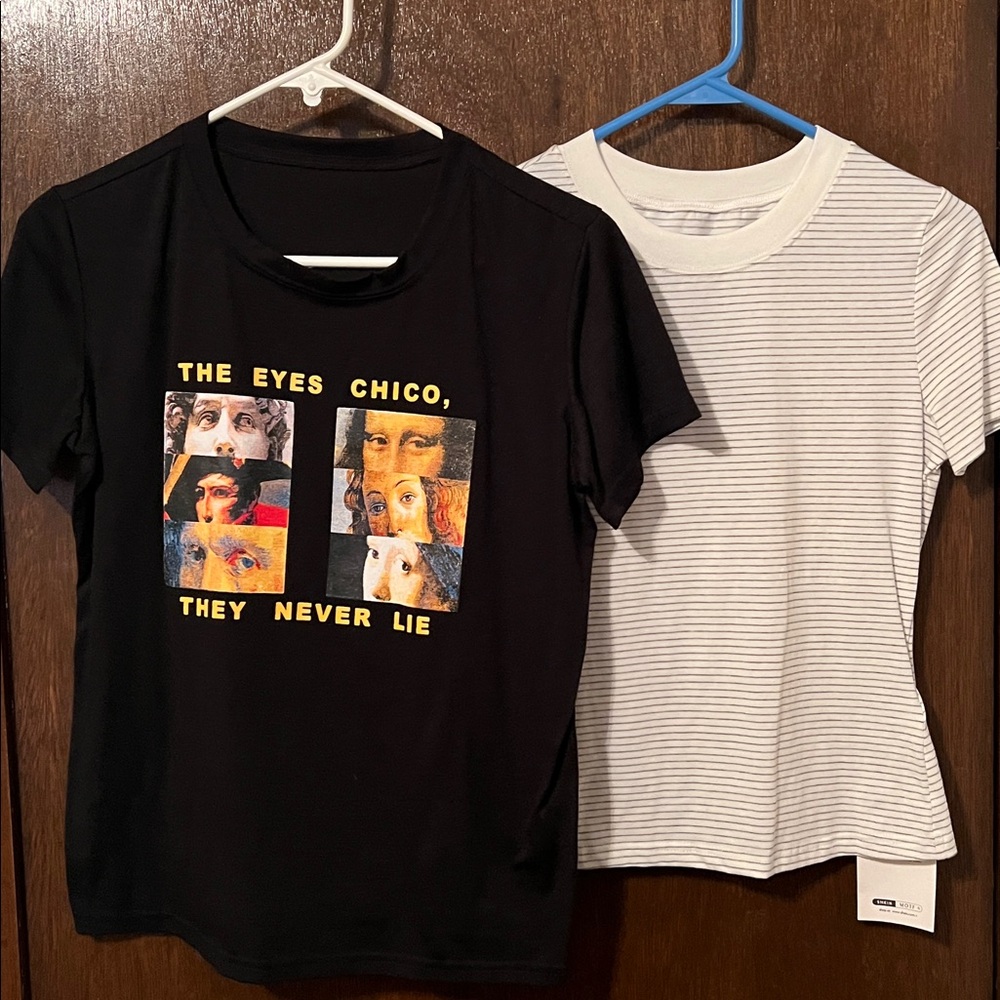 Black Graphic Tee with Text